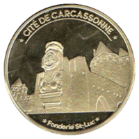 Médaille souvenir – Dame Carcas – Viollet le Duc -Carcassonne