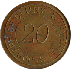 Jeton de 20 c – Hôpital Saint Joseph de Cluny – Limoux