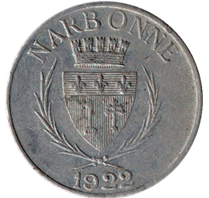 Jeton de 10 c – Syndicat des limonadiers – Narbonne