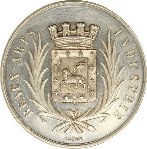 Médaille  de l&rsquo;exposition « Beaux arts- industrie » – Carcassonne – 1876